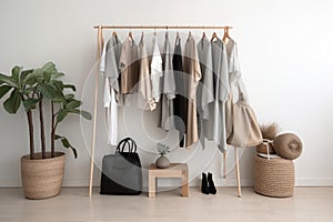 minimalist wardrobe filled with versatile pieces that can be mixed and matched for any occasion