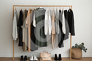 minimalist wardrobe filled with versatile pieces that can be mixed and matched for any occasion