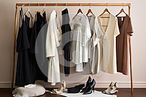 minimalist wardrobe filled with versatile pieces that can be mixed and matched for any occasion