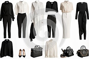 minimalist wardrobe with mix of classic and trendy pieces for effortless style