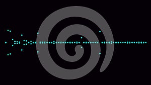 Minimalist Waveform Audio. Abstract round sound waves background. 2D rendered looping animation2
