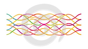 Minimalist Wavy Parallel Lines Pattern, Clean Abstract Design, vector design Generative AI