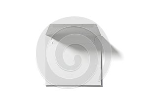 Minimalist white box with dramatic shadow on white background