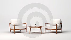 Minimalist White Chairs And Table Tang Yau Hoong Inspired Design