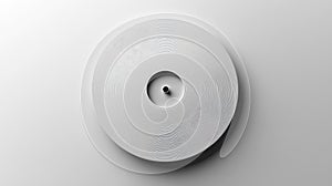 Minimalist white circular object against a clean background Generative AI