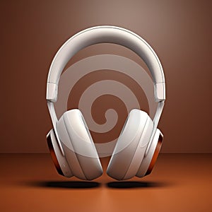 Minimalist White Headphones With 4k And Hd Technology photo