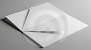 Minimalist White Paper Stack Mockup