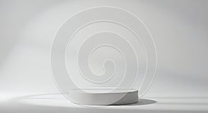 Minimalist White Podium for Product Presentation