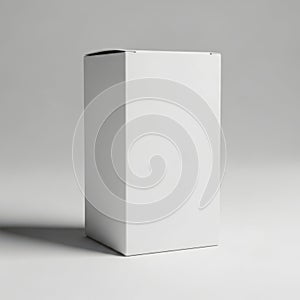 Minimalist white rectangular box with clean edges and subtle shadow