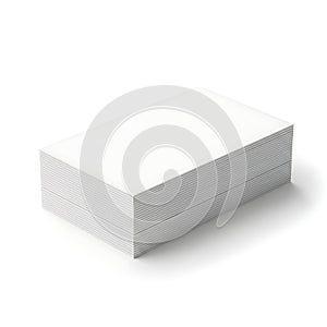 Minimalist white rectangular box with subtle grid pattern on top surface