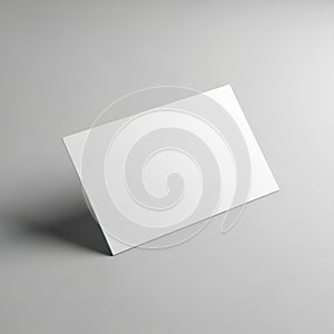 Minimalist white rectangular object against a neutral background