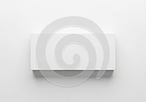 Minimalist white rectangular object against a plain background