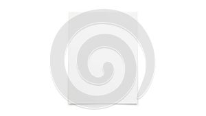 Minimalist white rectangular object against plain background