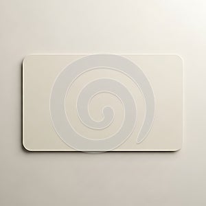 Minimalist white rectangular object against a plain background