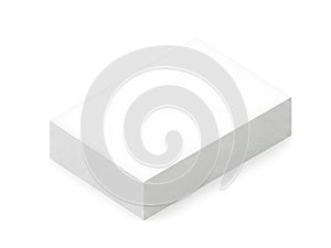 Minimalist white rectangular object isolated on white background