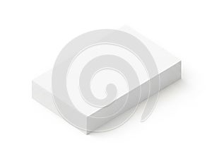 Minimalist white rectangular object on plain background