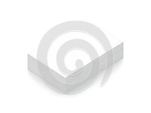Minimalist white rectangular object on plain background