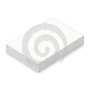 Minimalist white rectangular object on a plain background