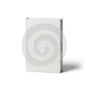 Minimalist white rectangular object with subtle shadow and gradient effect