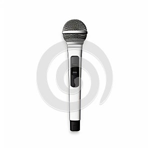 Minimalist White Samson Pfxsv20 Microphone Illustration