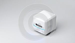 Minimalist White Tech Gadget on a Clean Background