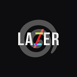 Minimalist wordmark lazer logo vector template