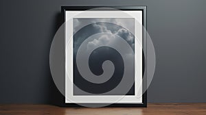 Minimalist 7x5 Frame Story Mockup: Storm Background Design photo
