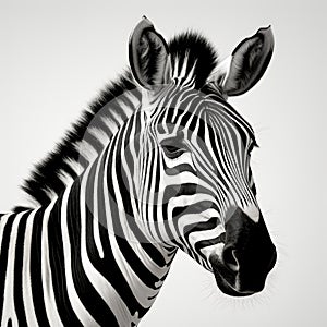 Minimalist Zebra Art: Realistic Black And White Paintings With Bold Saturation