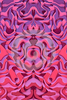 Minimalistic 3d abstract background pink mirror diamond reflecting