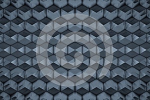 Minimalistic 3d abstract qub background snake skin gray-silver animal faces, masks, kaleidoscope, psychology test For cards, decor