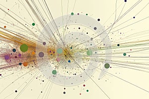 Minimalistic abstract art with colorful geometric shapes and lines for creative design projects