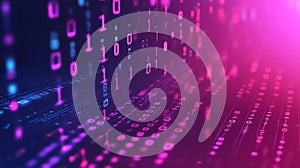 Minimalistic Abstract Binary Code Background for Business Presentation Slides Generative AI