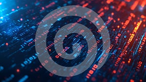 Minimalistic Abstract Binary Code Background for Business Presentation Slides Generative AI