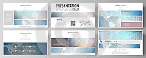 The minimalistic abstract vector illustration of editable layout of high definition presentation slides design business