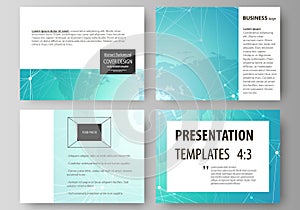 The minimalistic abstract vector illustration of the editable layout of the presentation slides design business