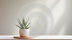 minimalistic aloe on table
