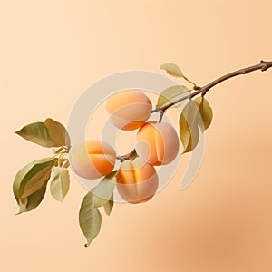 Minimalistic Apricot Design On Pastel Background