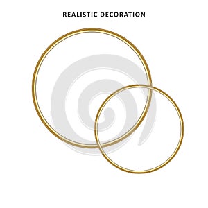 Minimalistic background with golden objects on white. Vector