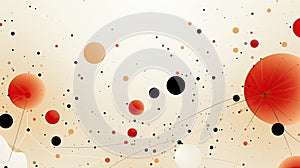 minimalistic background with line and dot patterns, creating a simple impression with copy space ai generated.