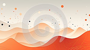 minimalistic background with line and dot patterns, creating a simple impression with copy space ai generated.