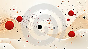 minimalistic background with line and dot patterns, creating a simple impression with copy space ai generated.