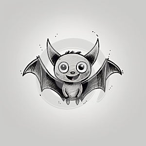 Minimalistic Bat Illustration By Eugene Yasuf