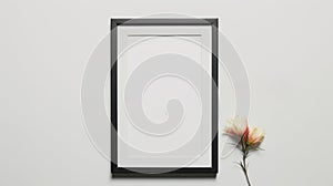 Minimalistic Black Frame For Sentimental Wall Art Mockup