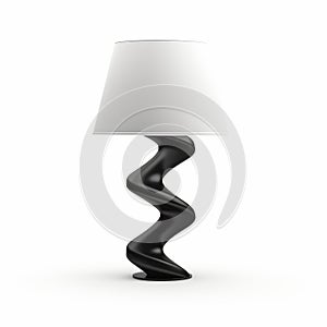 Minimalistic Black Lamp With Whirly Wavy Arms - Pontormo Style