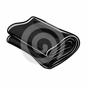 Minimalistic Black Plastic Wrap Illustration With Gothic Undertones