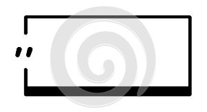 Minimalistic black rectangular border with artistic elements