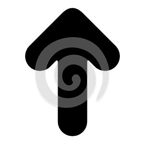 Minimalistic black rounded arrow icon template photo