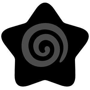 Minimalistic black rounded star icon
