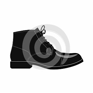 Minimalistic Black Shoes Vector Illustration Design