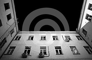 Minimalistic black & white architecture background